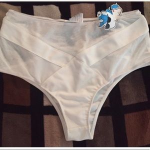 IHeartRaves White Mesh Booty Shorts